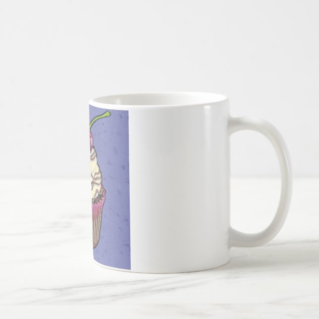 Körsbär på blått kaffemugg (Höger)