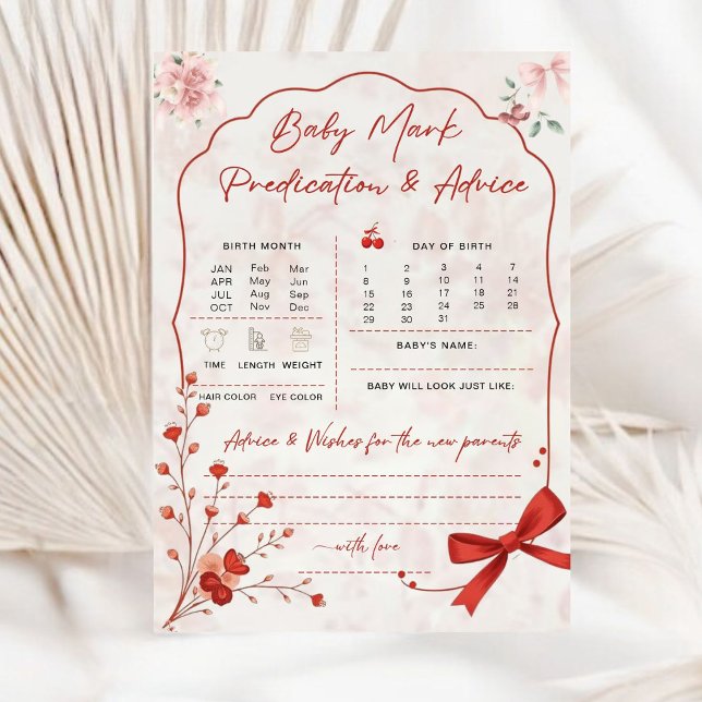 Körsbär på Predictions-spelet Top Baby | Rosa Bow (Skapare uppladdad)