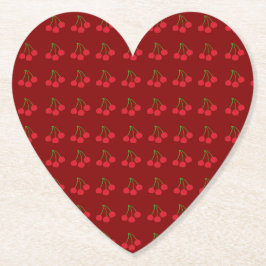 Körsbär på Röda Underlägg (uppsättning 6) Papper