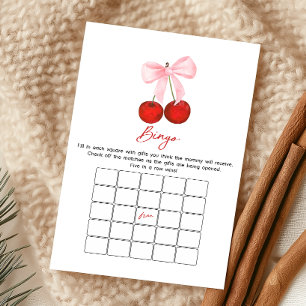 Körsbär på toppen Baby Shower Bingo spel