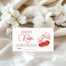 Körsbär på toppen Baby Shower Blöja-Lottteri Tilläggskort