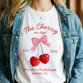 Körsbär På Toppen Bröllopsdusch Sistaminuten Rosa  T Shirt