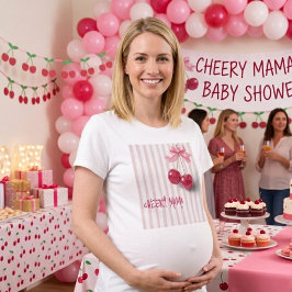 Körsbär på toppen Rosa slinga Mamma att bli T-Shir T Shirt
