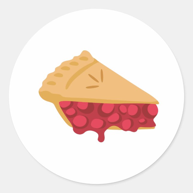 Körsbär Paj Runt Klistermärke (Framsida)