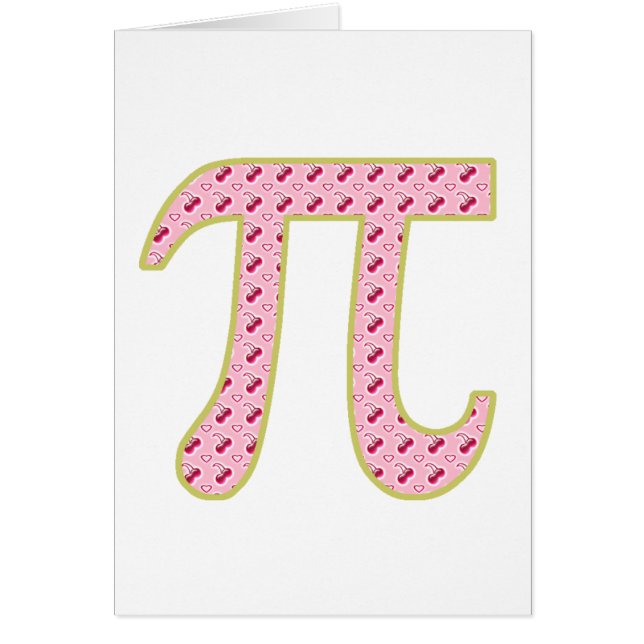 körsbär pi (paj) hälsningskort (Framsidan)