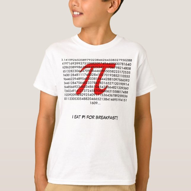 Körsbär Pi Tee Shirt (Framsida)