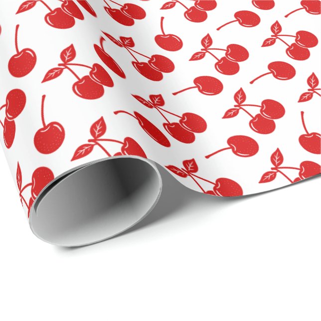 Körsbär Presentpapper (Rullad Hörn)