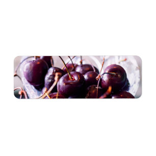 Körsbär Returadress Etikett