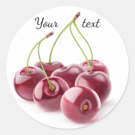Körsbär Runt Klistermärke