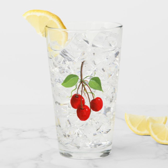 Körsbär som dricker glas (Framsida Ice)
