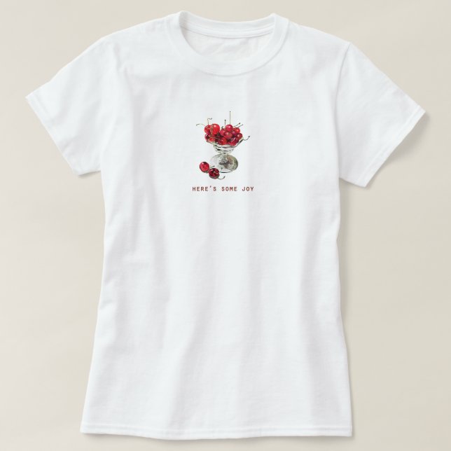 Körsbär söt estetik sommar färsk frukt söt t shirt (Design framsida)