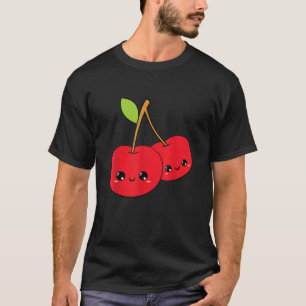körsbär, söt, hederlig kawaii söt leende t shirt