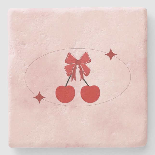 Körsbär Stenunderlägg (Framsidan)