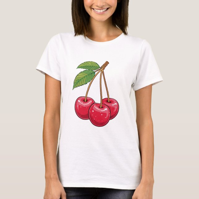 Körsbär T Shirt (Framsida)