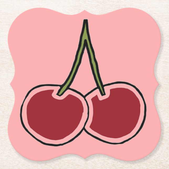 Körsbär Underlägg Papper (Framsida)