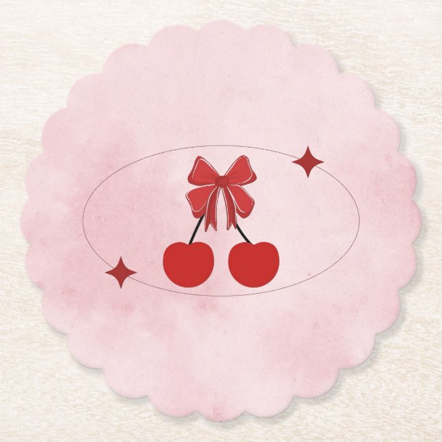 Körsbär Underlägg Papper (Framsida)