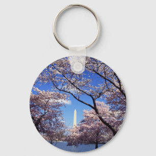Körsbäret blomstrar i Washington DC-keychain Nyckelring