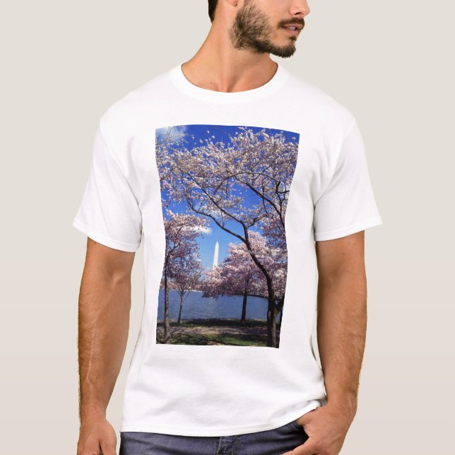 Körsbäret blomstrar i Washington DC-manar T-tröja Tee (Framsida)