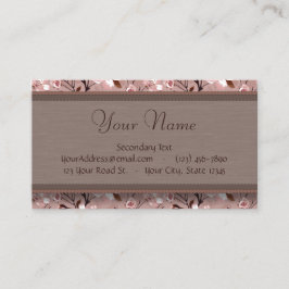 Körsbäret blomstrar med snöremonogramen visitkort