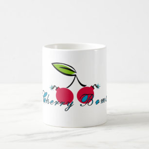 Körsbäret bombarderar kaffemugg