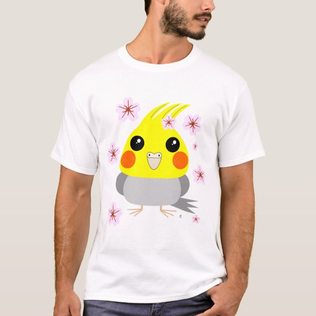 Körsbäret för BelleBelle cockatiel-/fågelw Tee Shirt (Framsida)