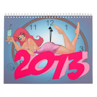 Körsbäret klämmer fast upp kalendern 2013 kalender