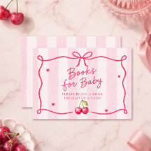 Körsbärs-Baby Shower-Böcker för Bebis