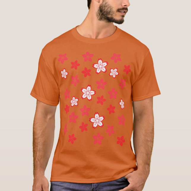 Körsbärs Blommar 11 2 T Shirt (Framsida)