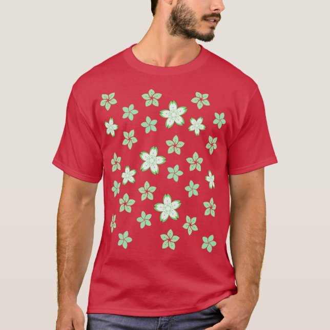 Körsbärs Blommar 13 2 T Shirt (Framsida)