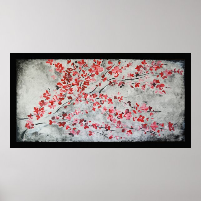 Körsbärs Blommar 1 Poster (Framsidan)