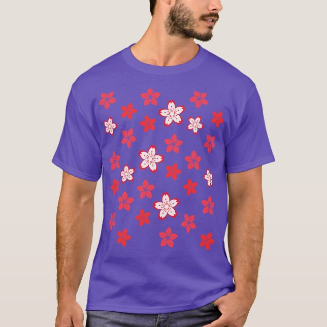 Körsbärs Blommar 1 T Shirt (Framsida)