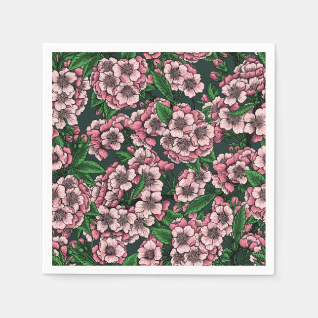 Körsbärs blommar 2 pappersservett (Framsidan)
