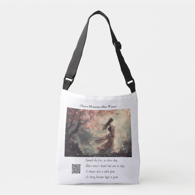 Körsbärs-Blommar Axelväska (Framsida)