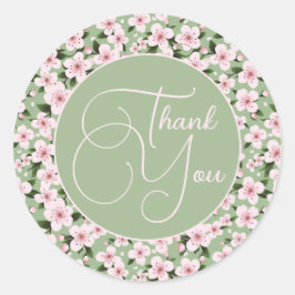 Körsbärs Blommar Blommigt Runt Klistermärke