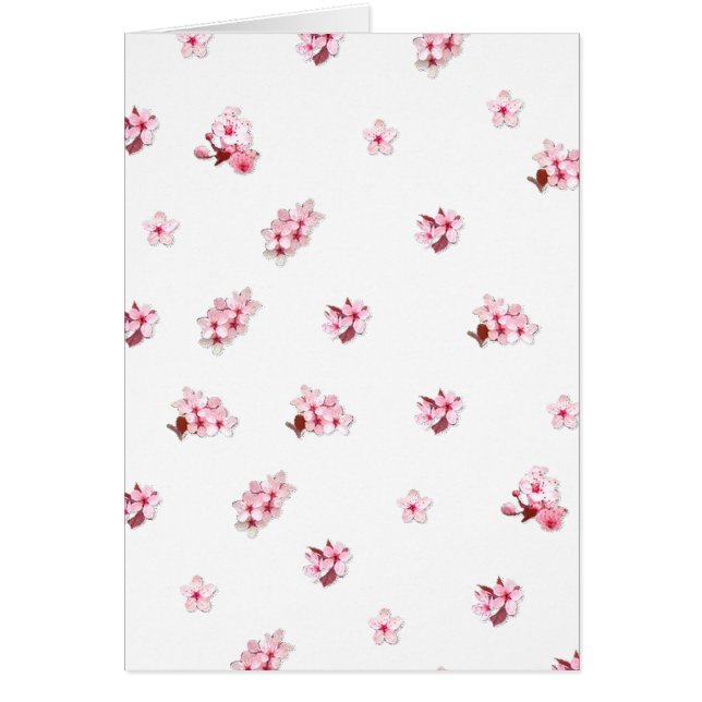 Körsbärs-Blommar Hälsningskort (Framsidan)
