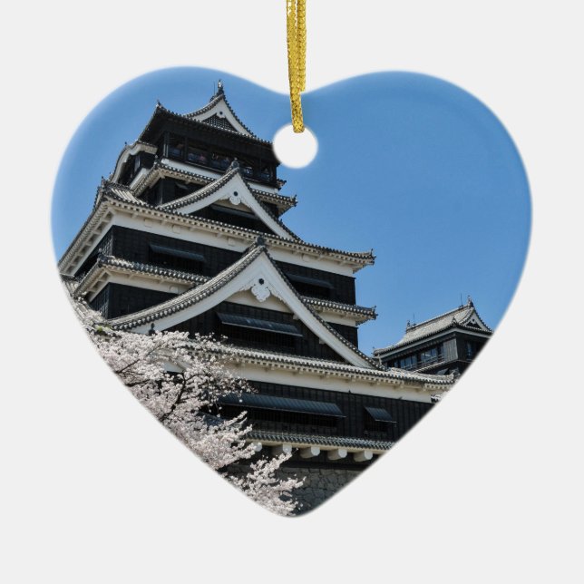 Körsbärs Blommar i Japan Julgransprydnad Keramik (Framsidan)