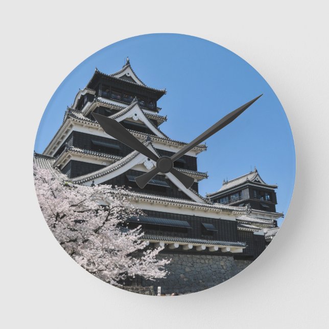 Körsbärs Blommar i Japan Rund Klocka (Framsida)