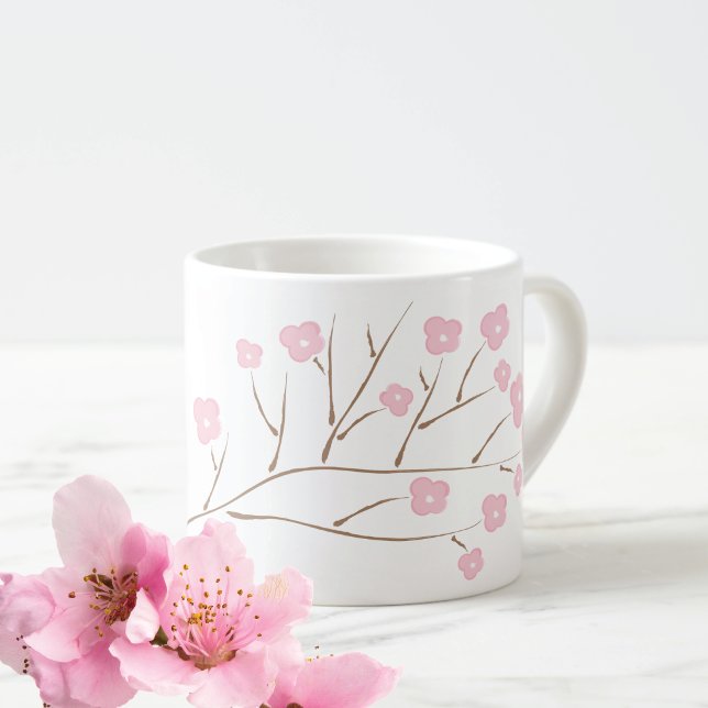 Körsbärs Blommar i Rosa Espressomugg (Skapare uppladdad)