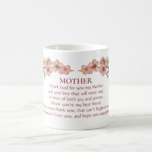 Körsbärs Blommar i Rosa till Mor Kaffemugg