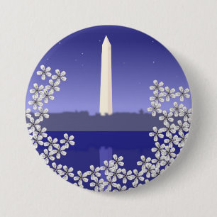 Körsbärs-Blommar i Washington DC Knapp