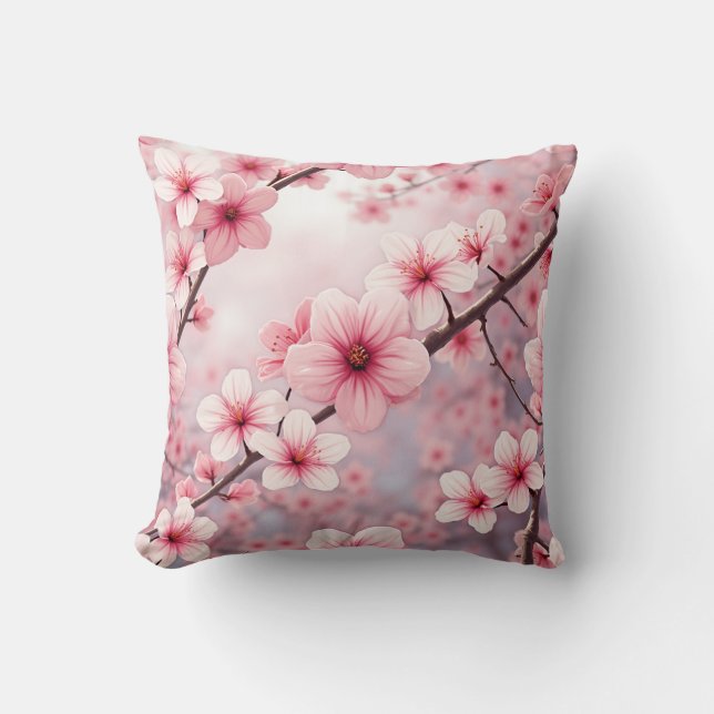 körsbärs-blommar kudde (Framsida)