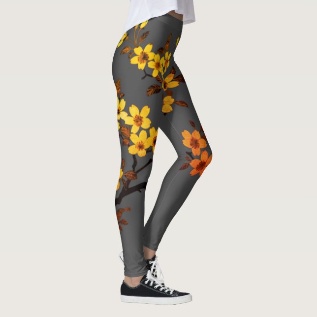 Körsbärs-Blommar Leggings (Höger)