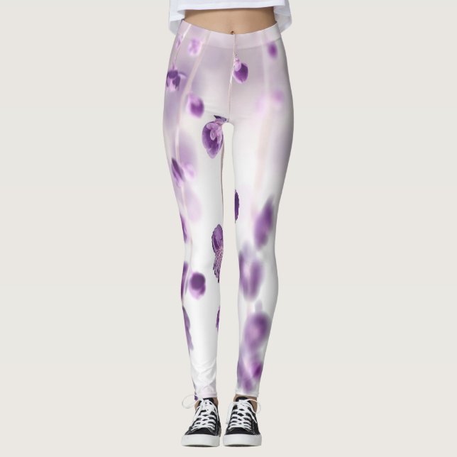 Körsbärs-blommar Leggings (Framsida)