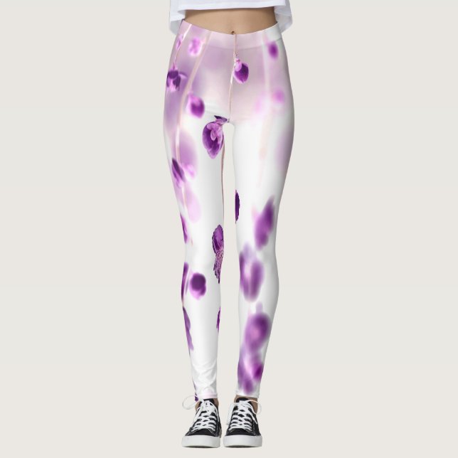 Körsbärs-blommar Leggings (Framsida)