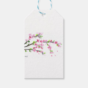 Körsbärs-blommar Presentetikett