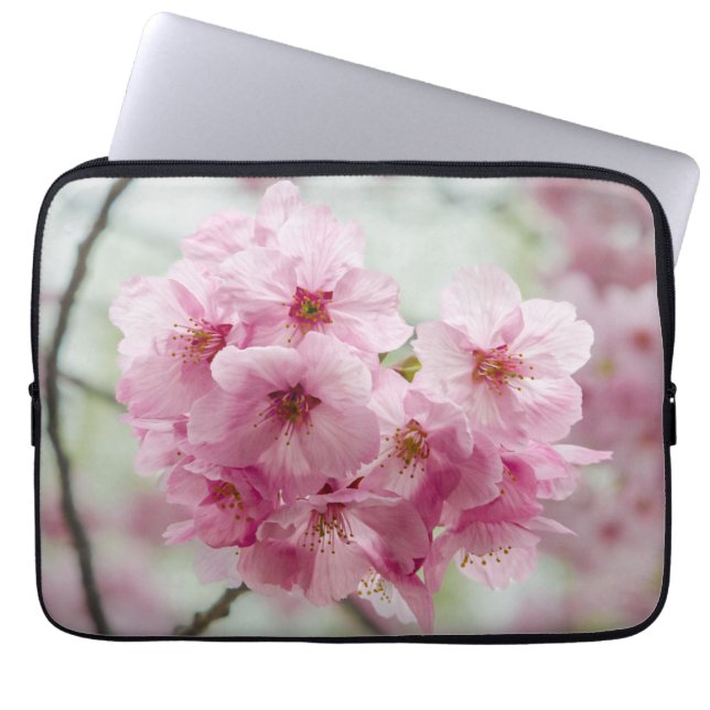 Körsbärs Blommar, Rosa Blomsterfotografi Laptop Fodral (Framsidan)