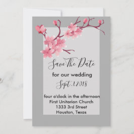 Körsbärs Blommar spara datumet Inbjudningar