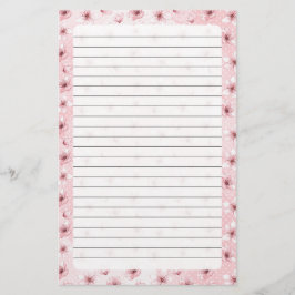 Körsbärs-Blommar, Storlek: 5,5 x 8,5 tum Brevpapper