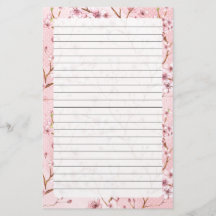 Körsbärs-Blommar, Storlek: 5,5 x 8,5 tum