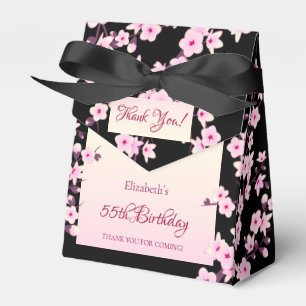 Körsbärs-Blommar Svart Rosa Presentaskar